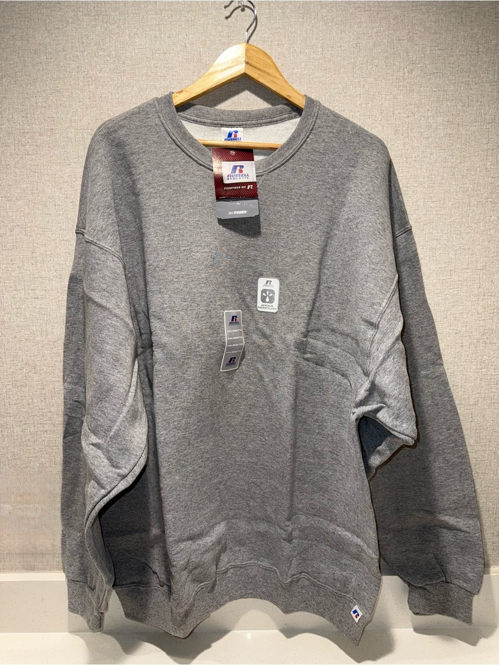 {Russell} Athletic Gray Crewneck Pullover Sweatshirt